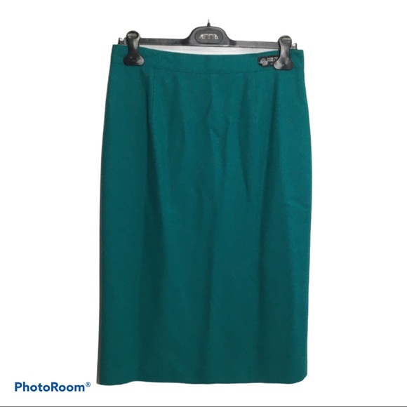 Vintage BRAEMAR Wool Straight Skirt green - Picture 1 of 13